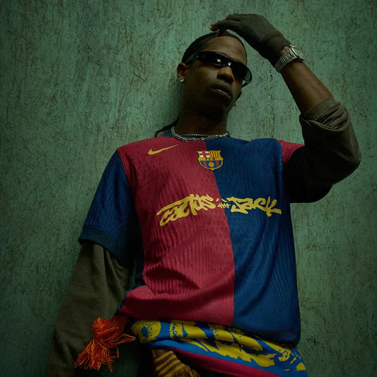 Camiseta de aficionado local de Travis Scott del Barcelona 2025/26 Spotify y el FC Barcelona colaboran con Travis Scott en un Cactus Jack especial
