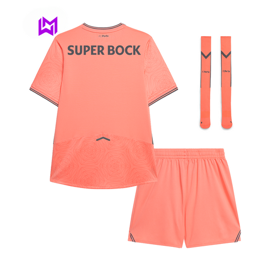 Conjunto Infantil Rosa Porto Alternativo 2025/26 - ¡ÚLTIMAS UNIDADES! 🔥🐉