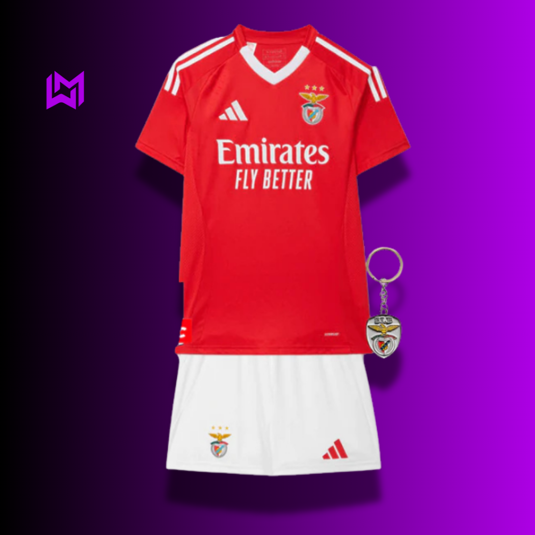 Equipación local del Benfica para niño 2024/25 - ¡ÚLTIMAS UNIDADES! 🔥🦅