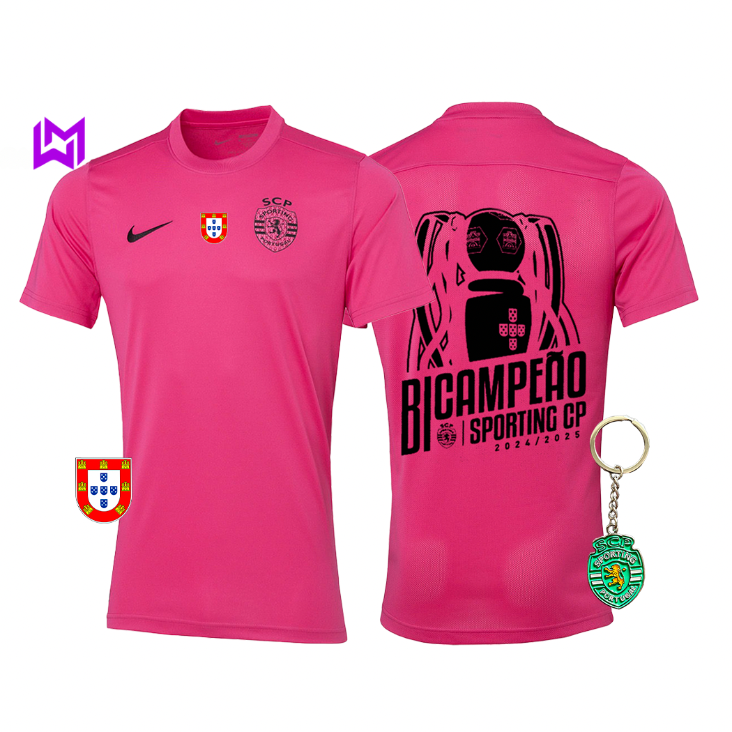 Camiseta Rosa de Octubre del Sporting - BICAMBRES 2024/25 - ¡MODELO EXCLUSIVO! 🦁🏆