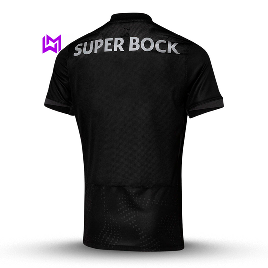 Equipación infantil negra de visitante del Sporting 2025/26 - ¡NUEVO LANZAMIENTO! 🔥💚