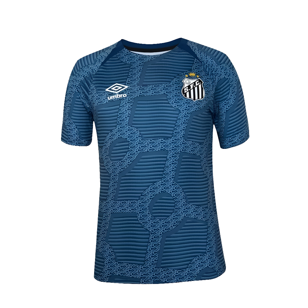 Camiseta prepartido del Santos 24/25 - Azul - Versión para aficionados