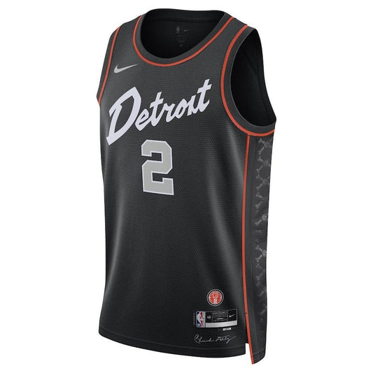 Camiseta unisex de la NBA Cade Cunningham Detroit Pistons 23/24 - Negra - Edición City