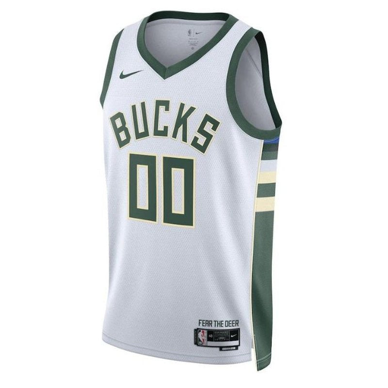 Camiseta unisex de la NBA blanca de los Milwaukee Bucks 2023 - Edición Asociación