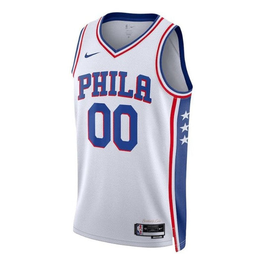 Camiseta unisex de la NBA blanca de los Philadelphia 76ers 2023 - Edición Asociación