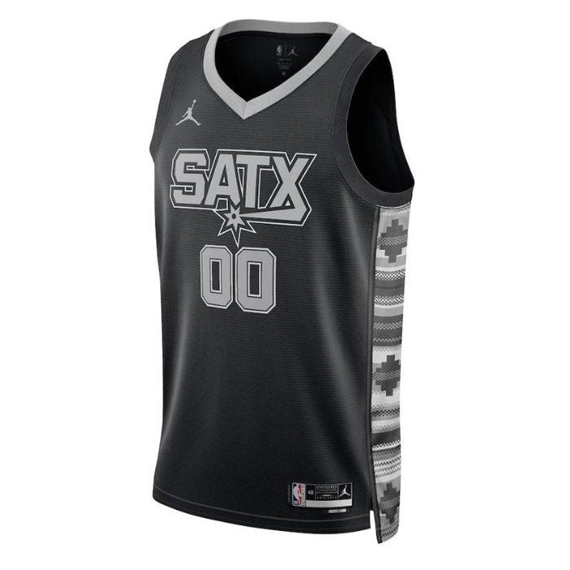 Camiseta unisex de la NBA de los San Antonio Spurs 2023 - Edición Statement - Negra