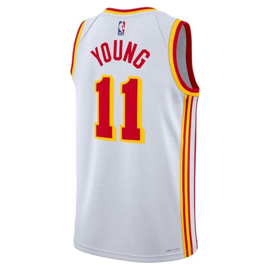 Camiseta unisex de la NBA Trae Young Atlanta Hawks 2023 - Edición Asociación - Blanco