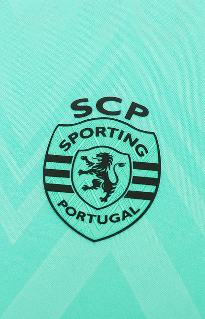 Tercera equipación infantil del Sporting, verde, 2025/26 - LANZAMIENTO 