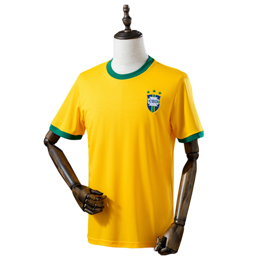 Camiseta de local de Brasil 1970 retro 