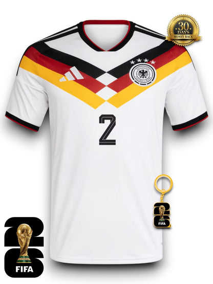 Camiseta de Alemania para el Mundial 2026 n.° 2 de RÜDIGER 