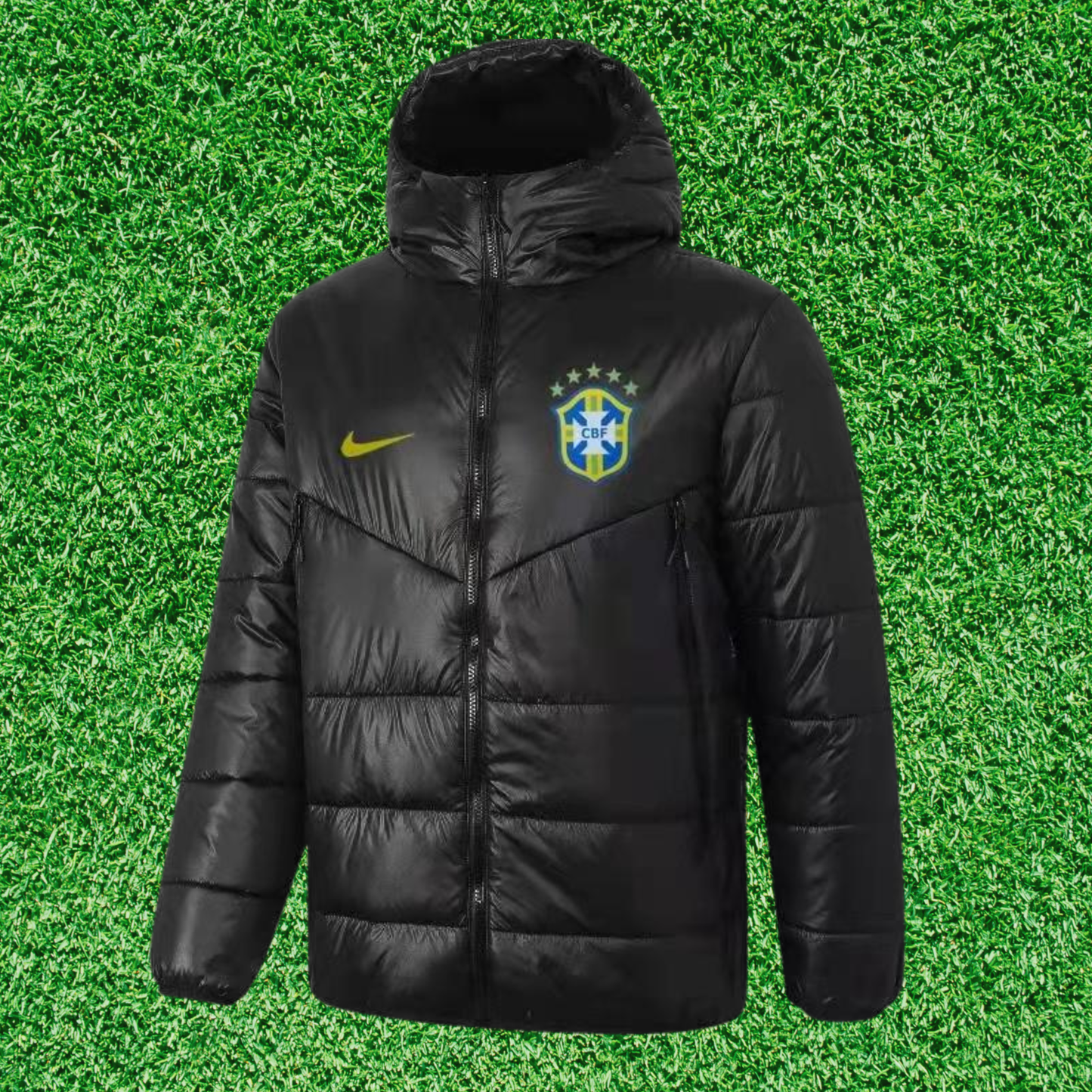 Black Brazil Jacket with Puffer Jacket