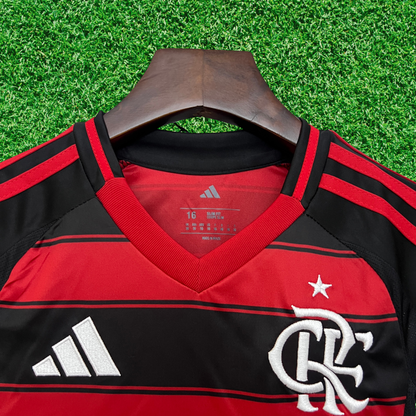Flamengo Home Kit Long Sleeve 25/26 Kids