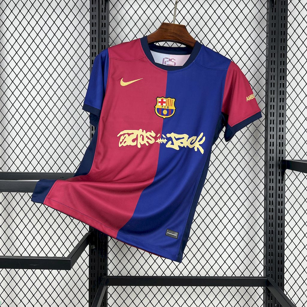 Camiseta de aficionado local de Travis Scott del Barcelona 2025/26 Spotify y el FC Barcelona colaboran con Travis Scott en un Cactus Jack especial 