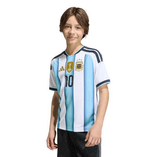 Kit Infantil Argentina Local Messi 10 Fan Jersey Camiseta Copa Mundial 2026