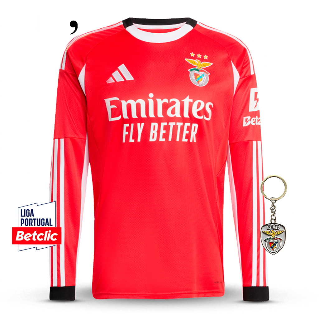 Camiseta Local Manga Larga Benfica 2025/26 - ¡ÚLTIMAS UNIDADES!