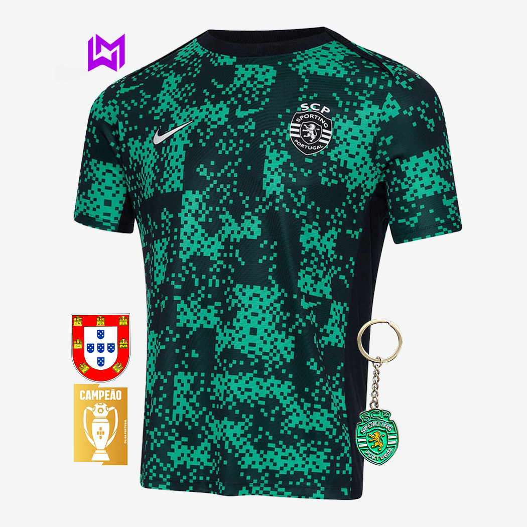 Camiseta de calentamiento del Sporting 2024/25 - ¡ÚLTIMAS UNIDADES! 🔥💚