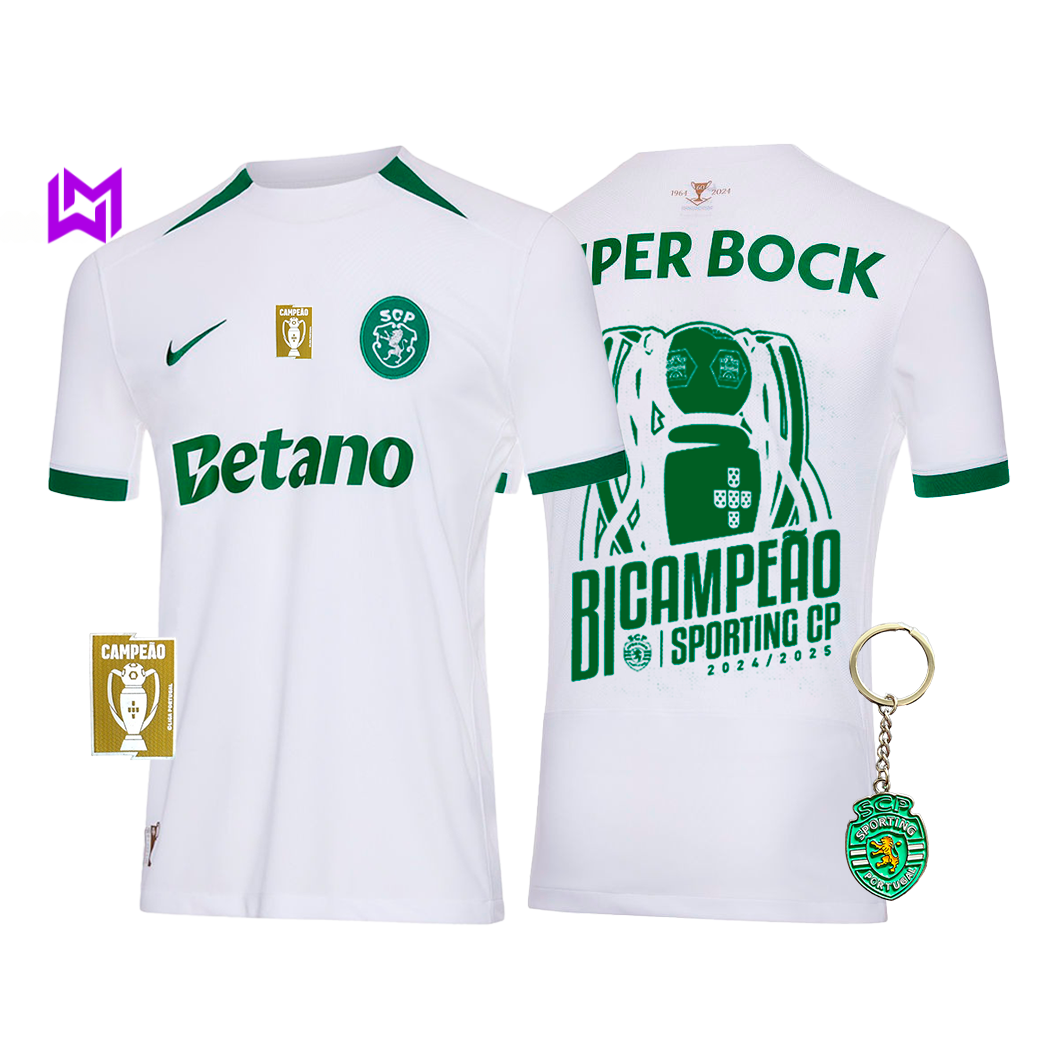 Camiseta alternativa del Sporting de Lisboa, bicampeón 2024/25 - ¡MODELO EXCLUSIVO! 🦁🏆 