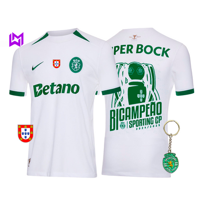 Camiseta alternativa del Sporting de Lisboa, bicampeón 2024/25 - ¡MODELO EXCLUSIVO! 🦁🏆 