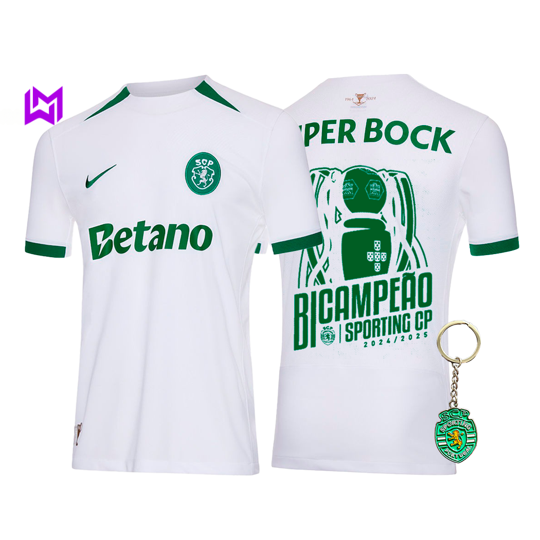 Camiseta alternativa del Sporting de Lisboa, bicampeón 2024/25 - ¡MODELO EXCLUSIVO! 🦁🏆 