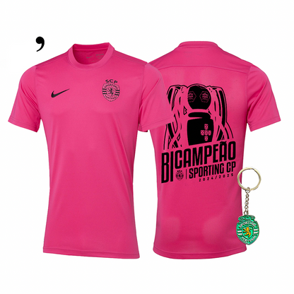 Camiseta Rosa de Octubre del Sporting - BICAMBRES 2024/25 - ¡MODELO EXCLUSIVO! 🦁🏆 