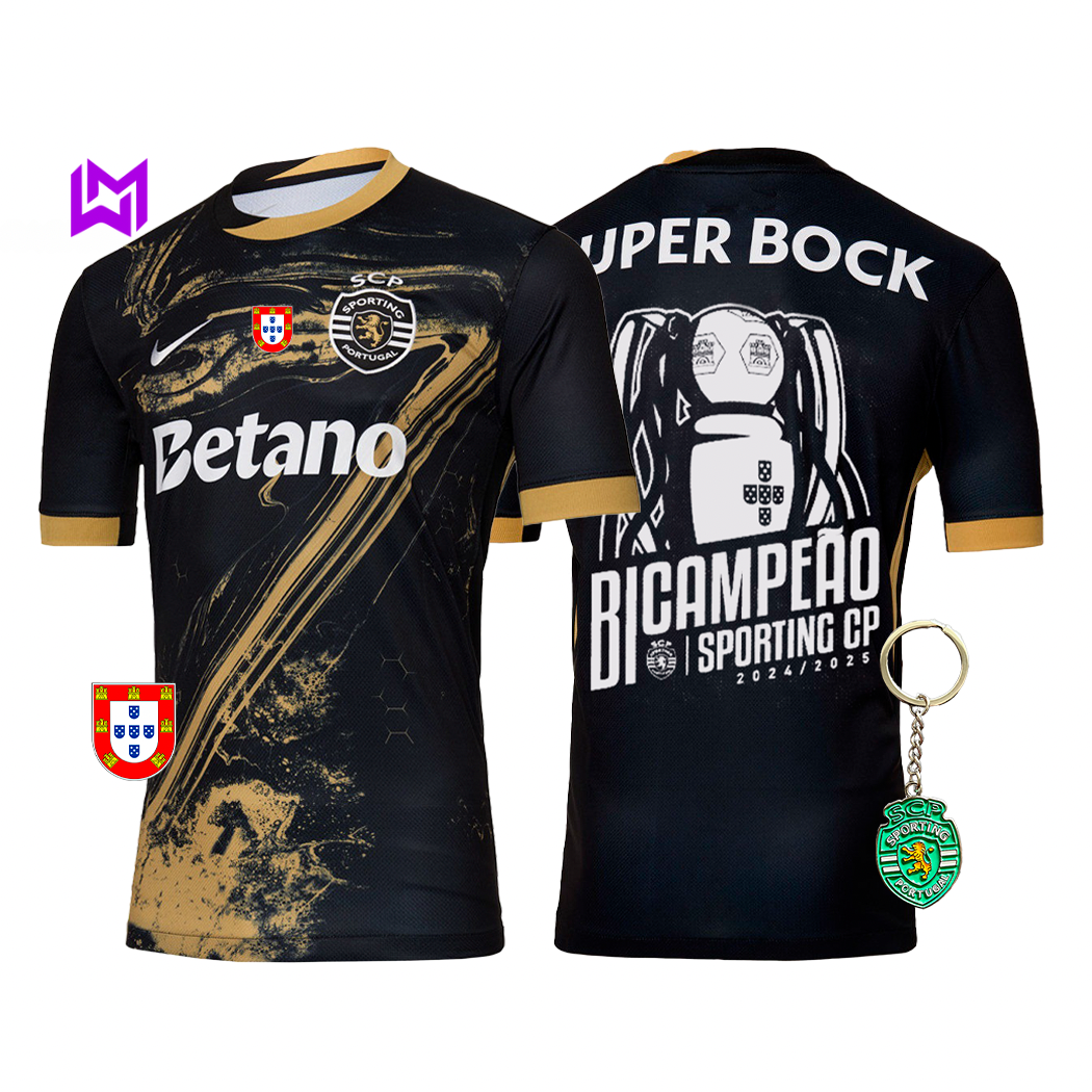 Camisola Sporting Terceiro “7” Ronaldo BICAMPEÃO 2024/25 - MODELO EXCLUSIVO! 🦁🏆
