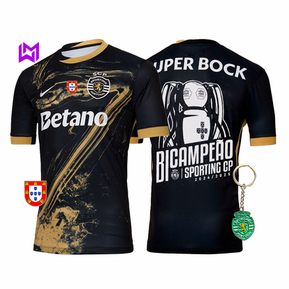 Camisola Sporting Terceiro “7” Ronaldo BICAMPEÃO 2024/25 - MODELO EXCLUSIVO! 🦁🏆