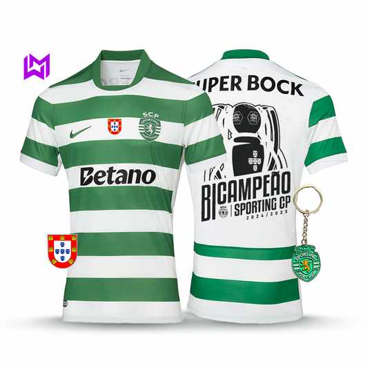 Camisola Sporting Principal BICAMPEÃO 2025/26 - LANÇAMENTO! 🦁🏆