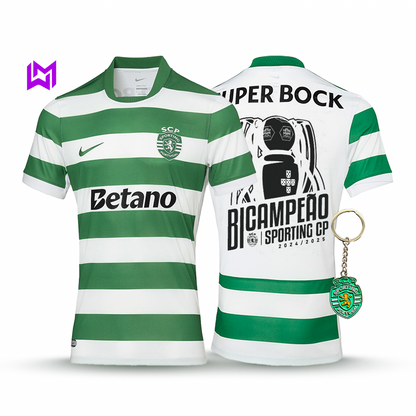 Camiseta de local del Sporting - Bicampeón 2025/26 - ¡NUEVO LANZAMIENTO! 🦁🏆 