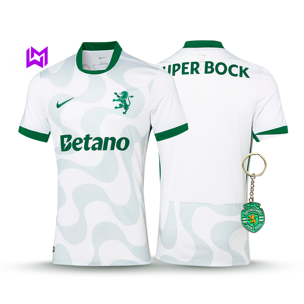 Camiseta blanca de visitante del Sporting 2025/26 - ¡NUEVO LANZAMIENTO! 🔥💚 