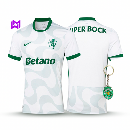Camiseta blanca de visitante del Sporting 2025/26 - ¡NUEVO LANZAMIENTO! 🔥💚 