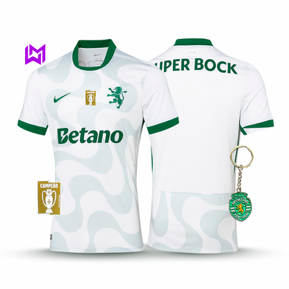 Camiseta blanca de visitante del Sporting 2025/26 - ¡NUEVO LANZAMIENTO! 🔥💚 