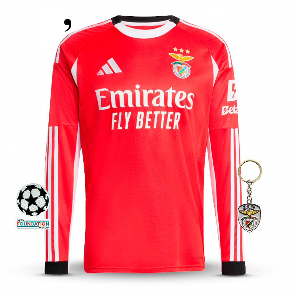 Camiseta Local Manga Larga Benfica 2025/26 - ¡ÚLTIMAS UNIDADES!