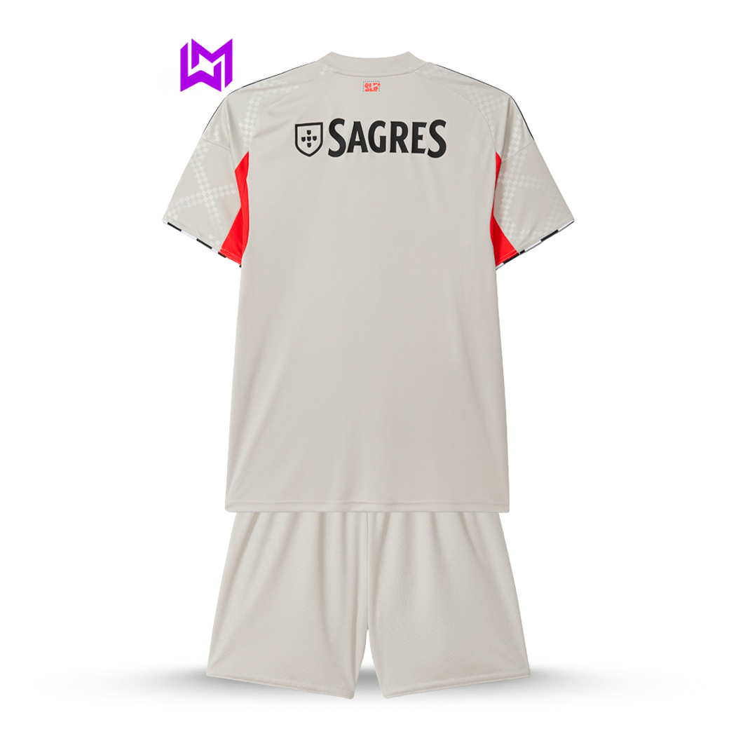 Conjunto infantil Benfica Alternative Beige 2025/26 - ÚLTIMAS UNIDADES