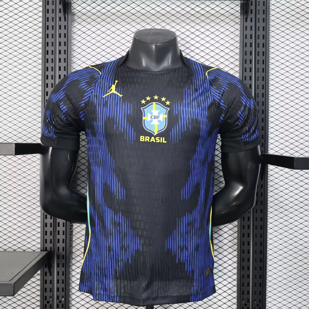 Camiseta azul visitante de Brasil 2026 - Camiseta ajustada de jugador de Jordania