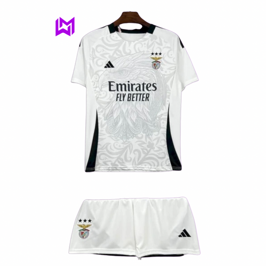 Conjunto Infantil Benfica Águia Branca 2025/26 - ÚLTIMAS UNIDADES! 🔥🦅