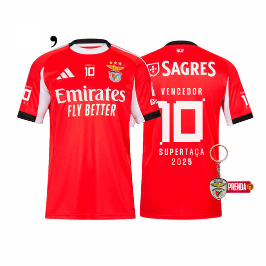 Camiseta local del Benfica, campeón de la Supercopa 2025 - ¡MODELO EXCLUSIVO! 🔥🦅
