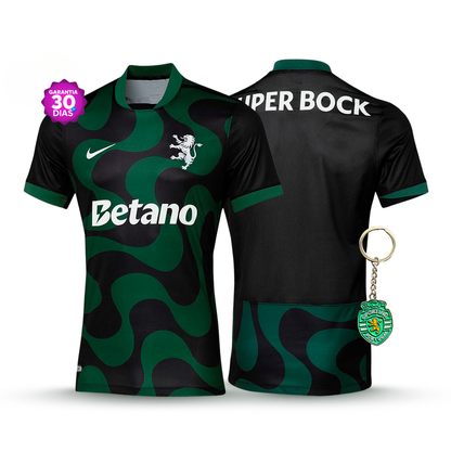 Camisola Sporting Alternativa Preta 2025/26 - LANÇAMENTO! 🔥💚