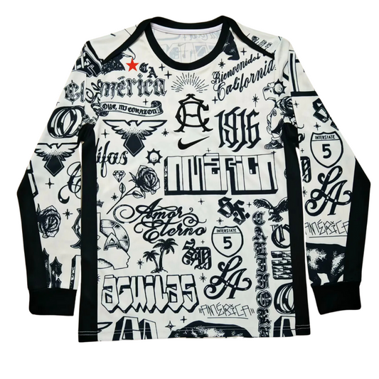 Camiseta de entrenamiento de manga larga del Club América negra 25/26