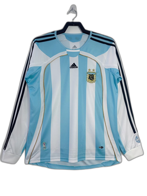 Camiseta local de Argentina 06/07 I - Versión retro de manga larga 