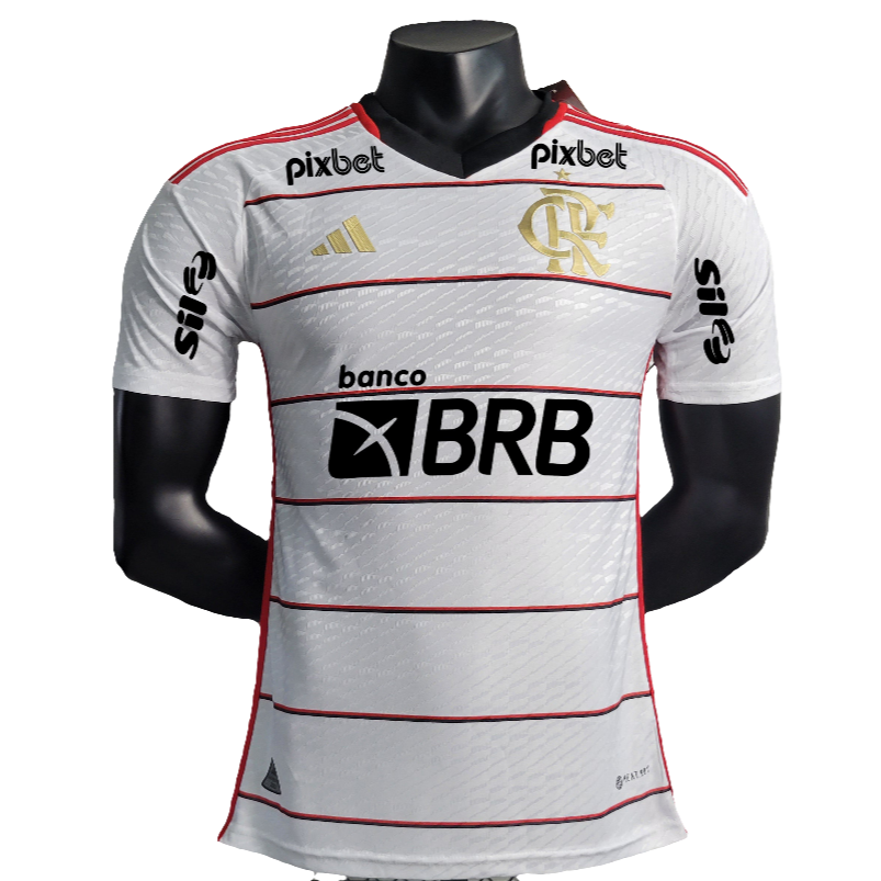 Camiseta visitante del Flamengo 23/24 II - Todos los patrocinadores - Versión para jugador