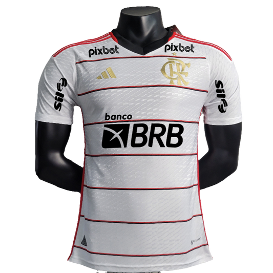 Camiseta visitante del Flamengo 23/24 II - Todos los patrocinadores - Versión para jugador