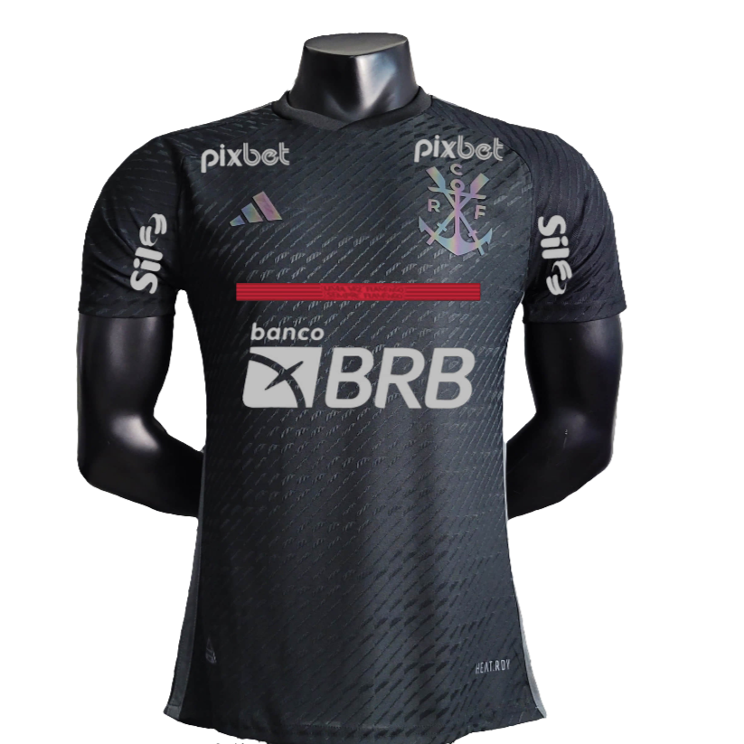 Tercera camiseta del Flamengo 23/24 - Todos los patrocinadores - Versión para el jugador