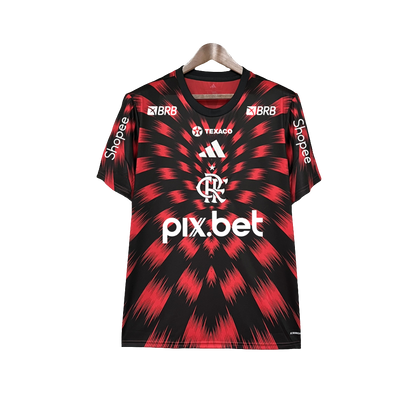 Camiseta prepartido del Flamengo 25/26 - Todos los patrocinadores - Versión para aficionados
