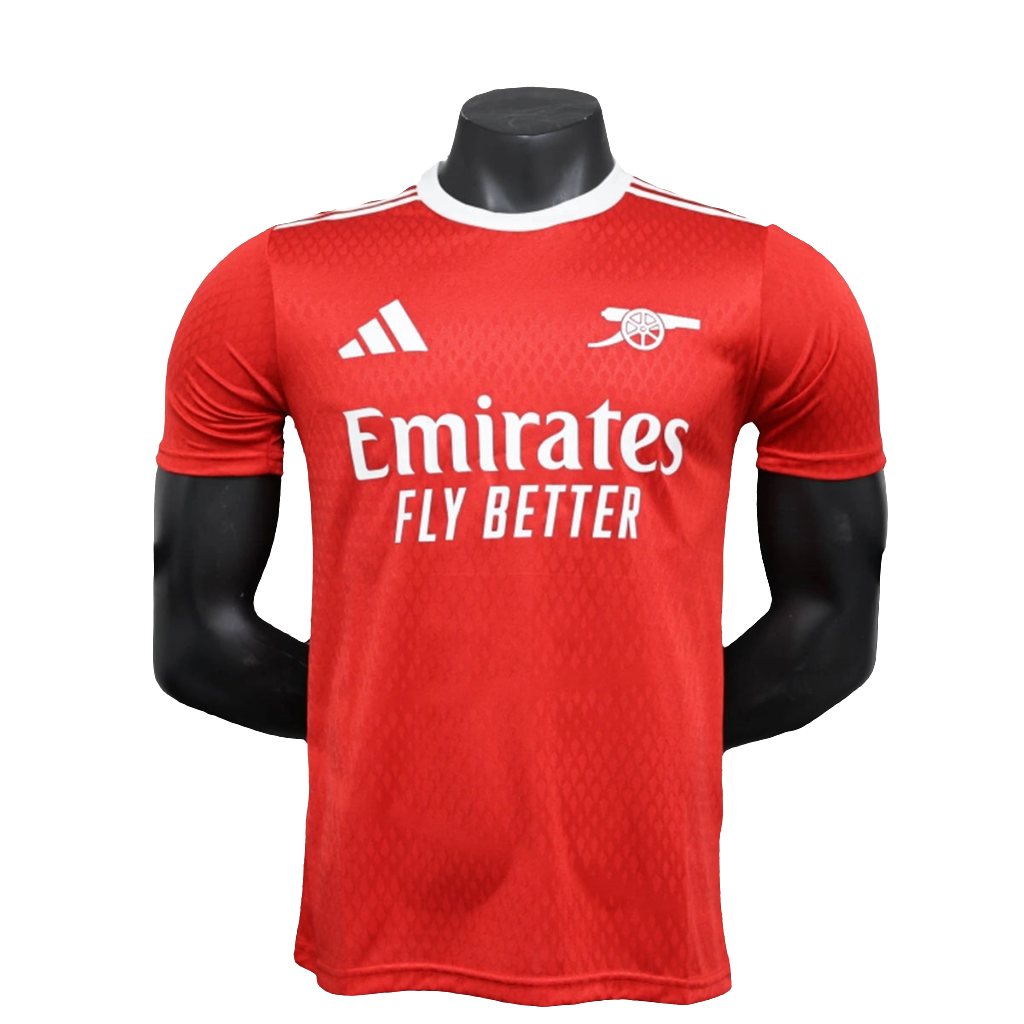 Camiseta prepartido del Arsenal 25/26 - Roja - Versión jugador