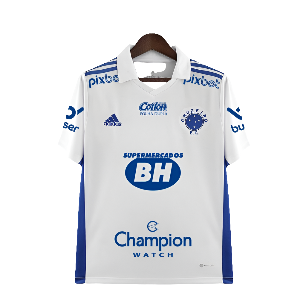 Camiseta visitante del Cruzeiro 22/23 II - Todos los patrocinadores - Versión para aficionados