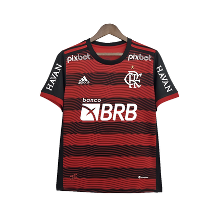 Camiseta local del Flamengo 22/23 - Todos los patrocinadores - Versión para aficionados