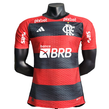 Camiseta local del Flamengo 23/24 - Todos los patrocinadores - Versión para jugador