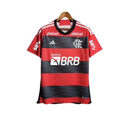 Camiseta local del Flamengo 23/24 - Todos los patrocinadores - Versión para aficionados
