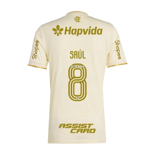 Manto Flamengo Jogo 3 2025/26 – Fan version All Sponsor #8 Saúl