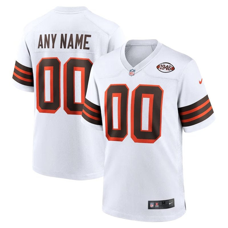 Cleveland Browns - Camiseta personalizada alternativa de la NFL de la colección 1946 - Marrón - Blanco